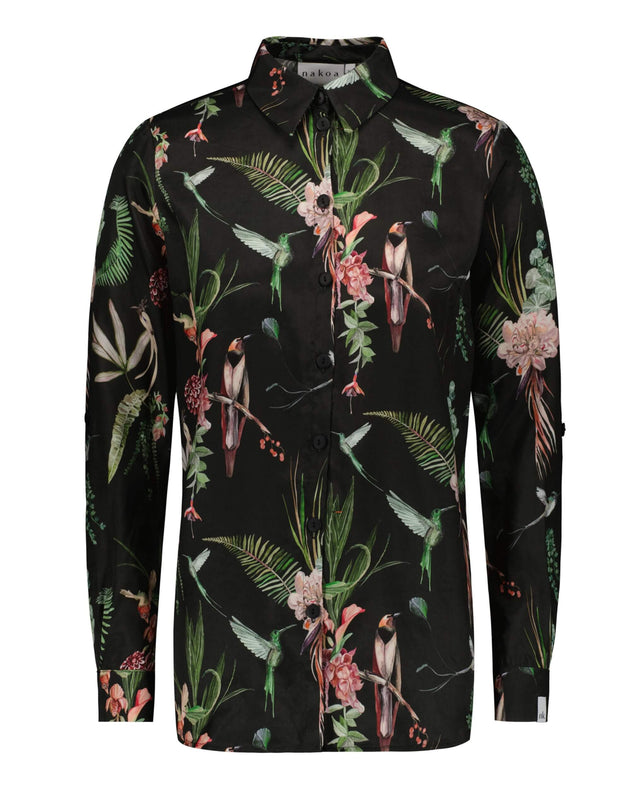 Chloe Button-up Shirt Mockingbird Black