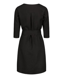Classic Linen Dress Black