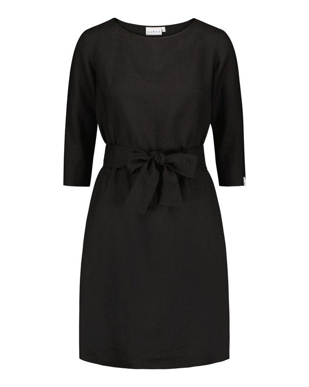 Classic Linen Dress Black