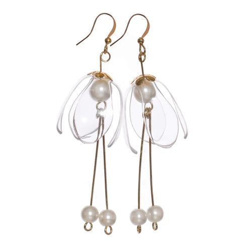 Clear Lily Double-Drop oorbellen