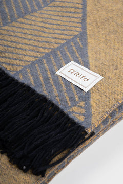 Paco Recycled Cotton Blanket Yellow-Blue