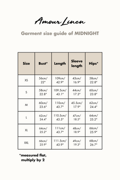 Linnen badjas middernacht