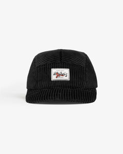 Cord 5-Panel Cap Organic Cotton Soft Black