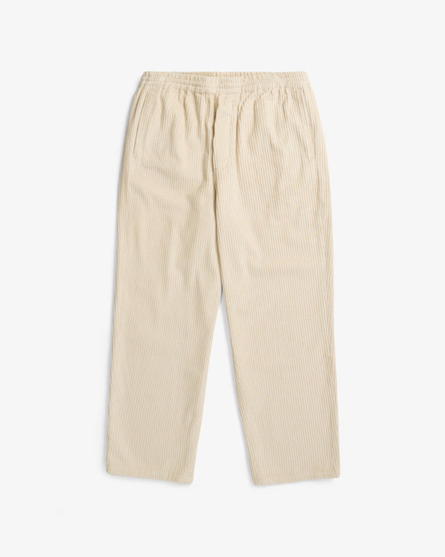 Wide Organic Cotton Unisex Cord Pant White