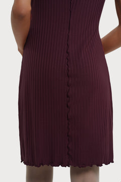 Corinne Dress Wine Red