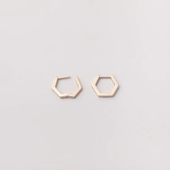 Hexagon Huggie Earring