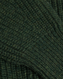 Cropped Knit Sweater Wool-Blend Green