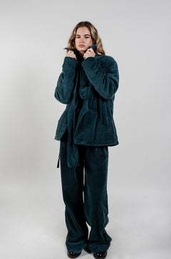 Keneila Organic Cotton Corduroy Coat Marine Green