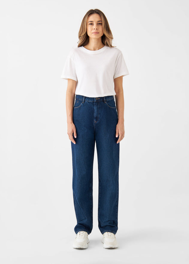 Dawn Wide Minimal Jeans Dark Blue