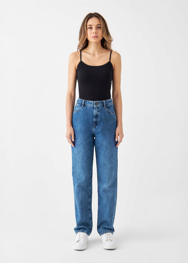 Dawn Wide Minimal Jeans Medium Blue