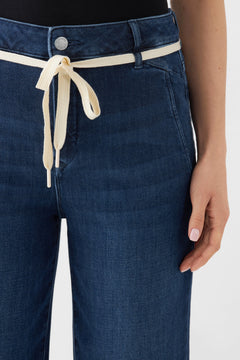 Dew Cropped Jeans Dark Denim