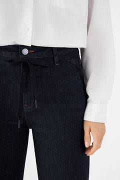 Dew Flared Cropped Jeans Raw Blue
