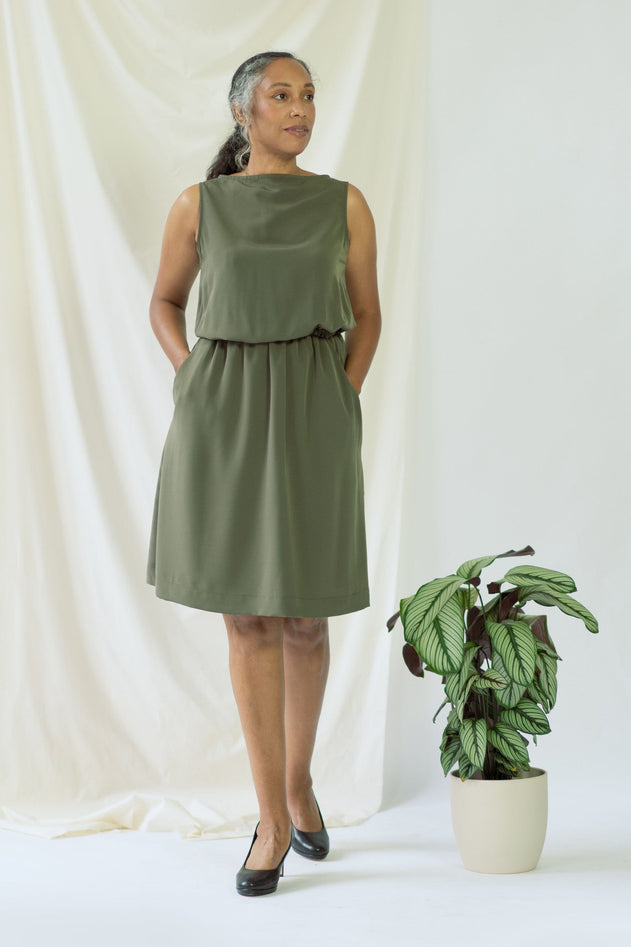 Bella Dress Olive Green