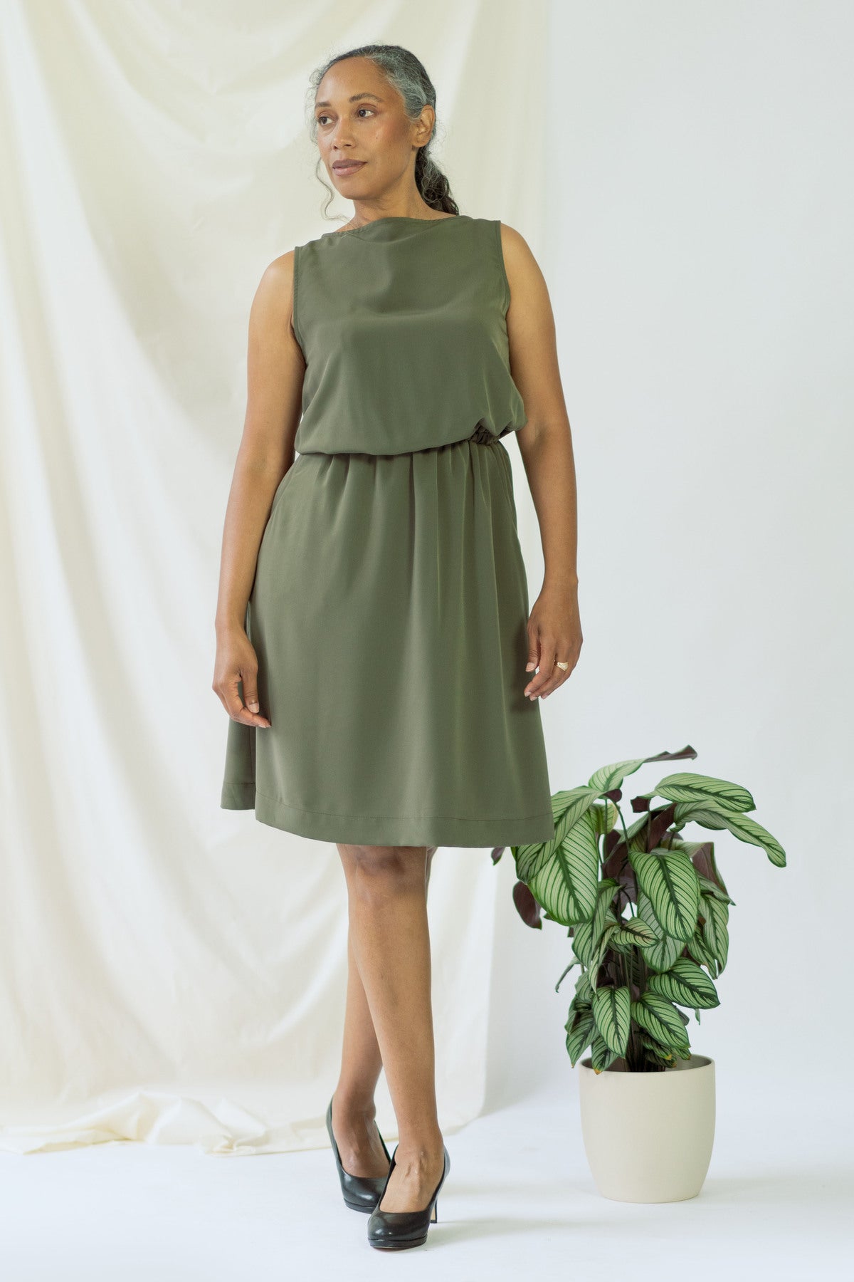 Bella Dress Olive Green