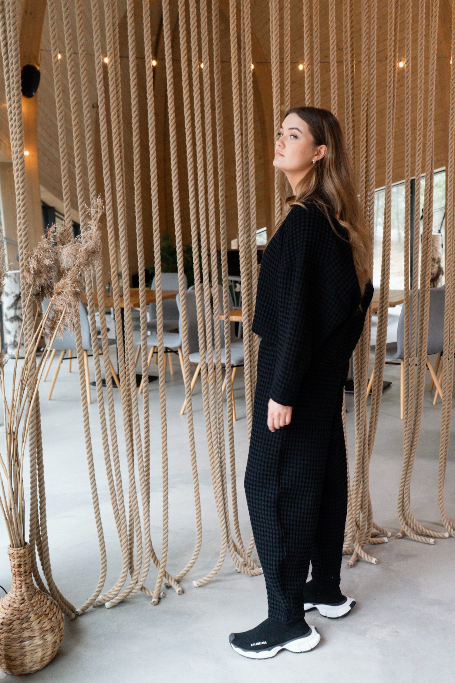 Aiko Loungewear-set Zwart