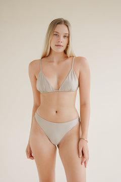 Denia Bikini Top Shiny Beige