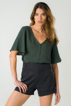 Lys Reversible Blouse Green