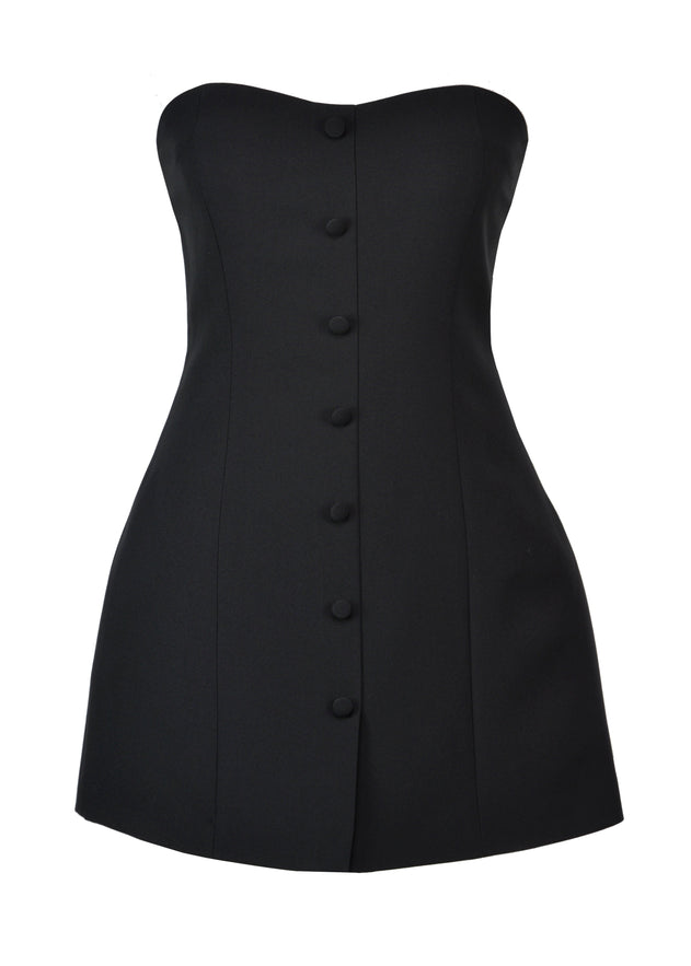 Jagger Strapless Mini Jurk Zwart
