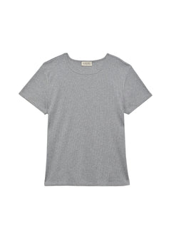Classic Loose Rib T-shirt Grijs