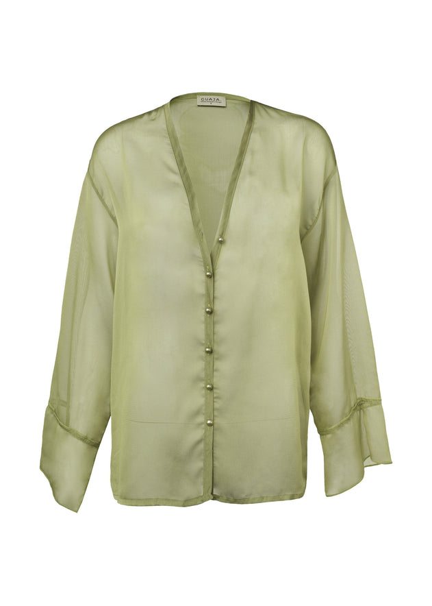 Haze Sheer Blouse Groen
