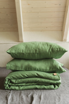 Linen Bedding Set Matcha Green