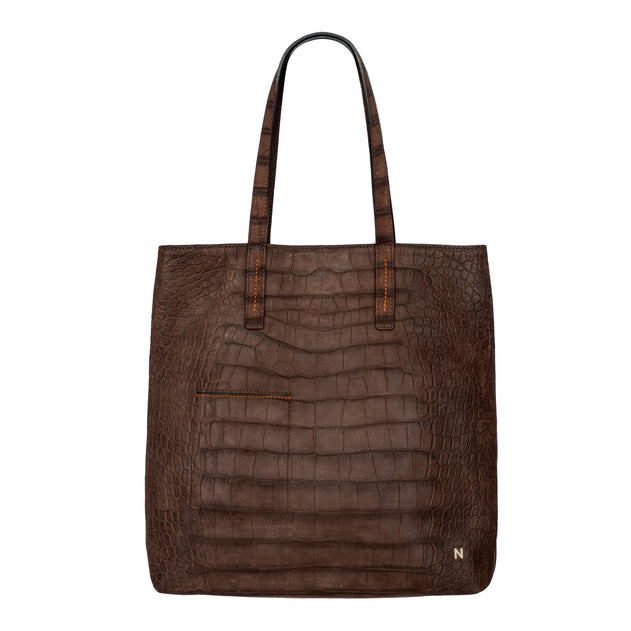 No. 266 Shopper Bag Croco Brown