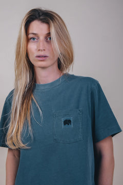 Garceta pigment met dames geverfd t-shirt iep groen