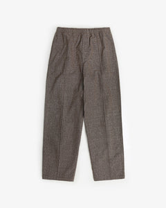 Pleated Wide Pants Canvas Brown