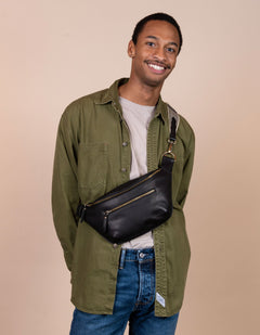 Drew Bum Bag Soft Grain Leather Black