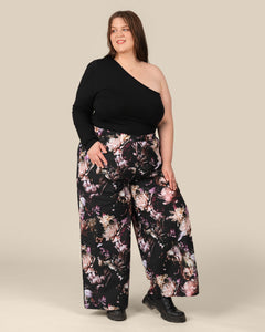 Toive Fabric Trousers Peony Farm Black