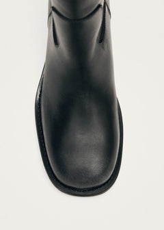 Sajan Black Leather Boots