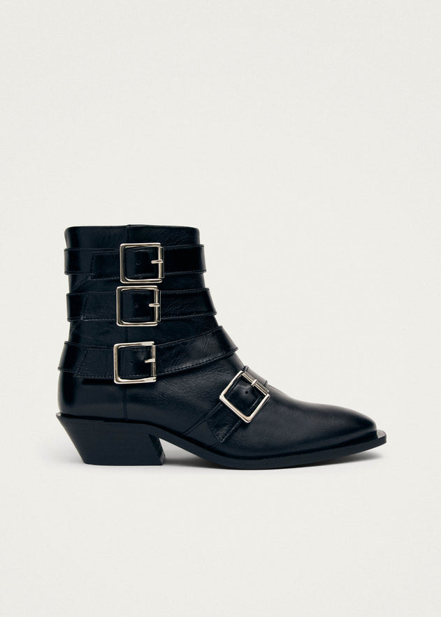 Eras Leather Ankle Boots Black