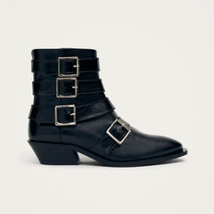 Eras Leather Ankle Boots Black