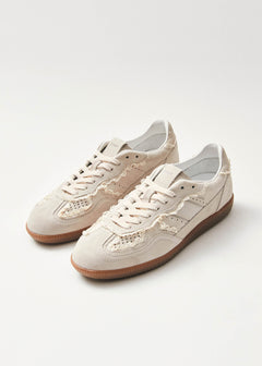 Tb.490 Crochet Cream Leather Sneakers