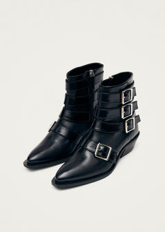 Eras Leather Ankle Boots Black