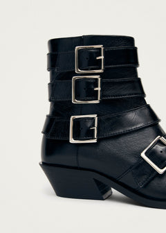 Eras Leather Ankle Boots Black