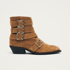 Eras Leather Ankle Boots Suede Tan