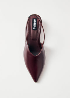 Eros Leather Pumps Burgundy