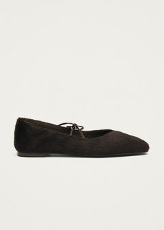 Sway Soft Leather Ballet Flats Brown