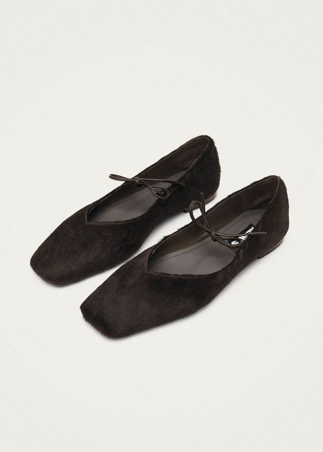 Sway Soft Leather Ballet Flats Brown