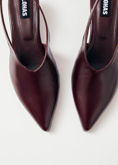 Eros Leather Pumps Burgundy