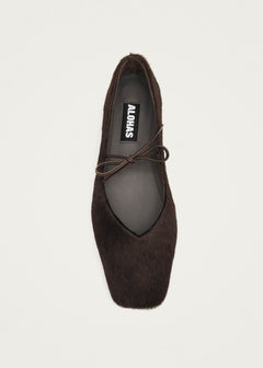 Sway Soft Leather Ballet Flats Brown
