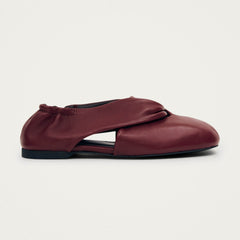 Alaula Leather Ballet Flats Burgundy