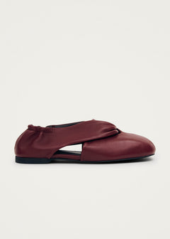 Alaula Leather Ballet Flats Burgundy