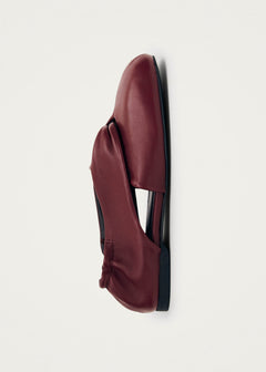 Alaula Leather Ballet Flats Burgundy