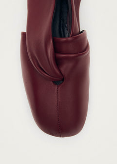 Alaula Leather Ballet Flats Burgundy