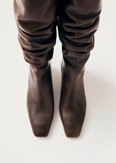 Kalila Leather Boots Brown