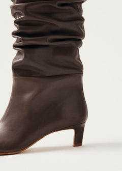 Kalila Leather Boots Brown