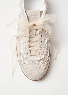 Tb.490 Crochet Cream Leather Sneakers