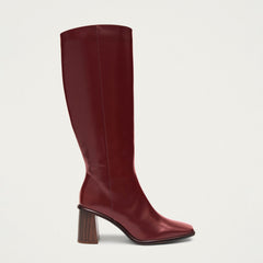 East Leather Boots Sleek Burgundy